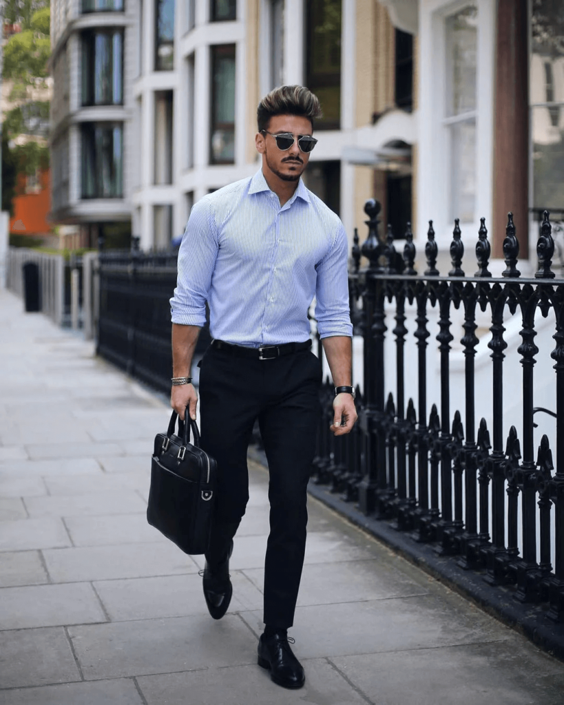 Light Blue Shirt Outfit Ideas for Men 2024