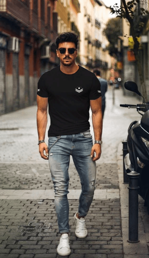 Black T-Shirt Outfit Ideas For Men