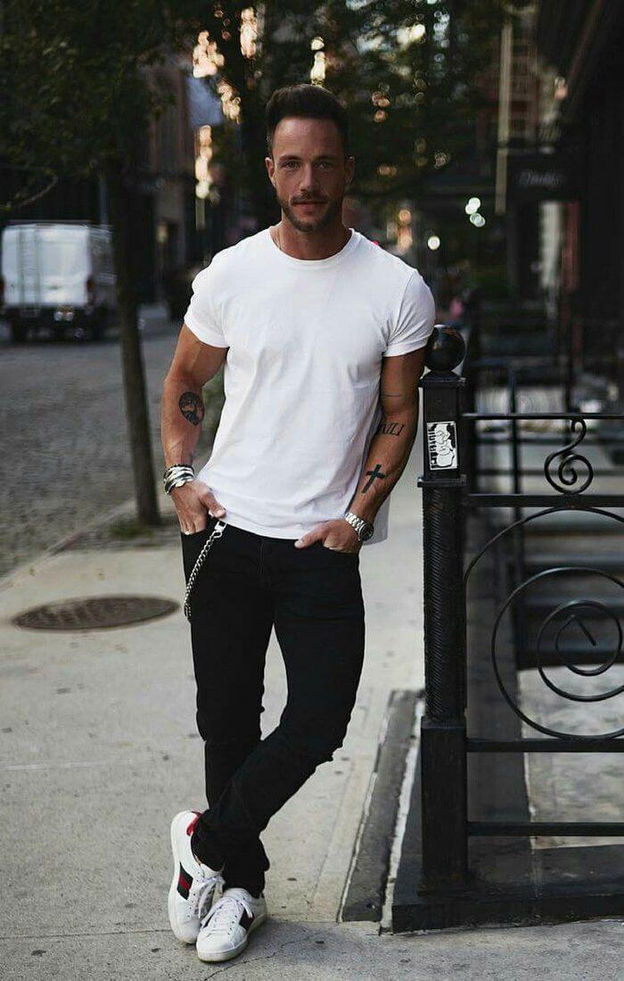 White T-Shirt Outfit Ideas For Men