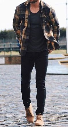 what to wear with black jeans for men?