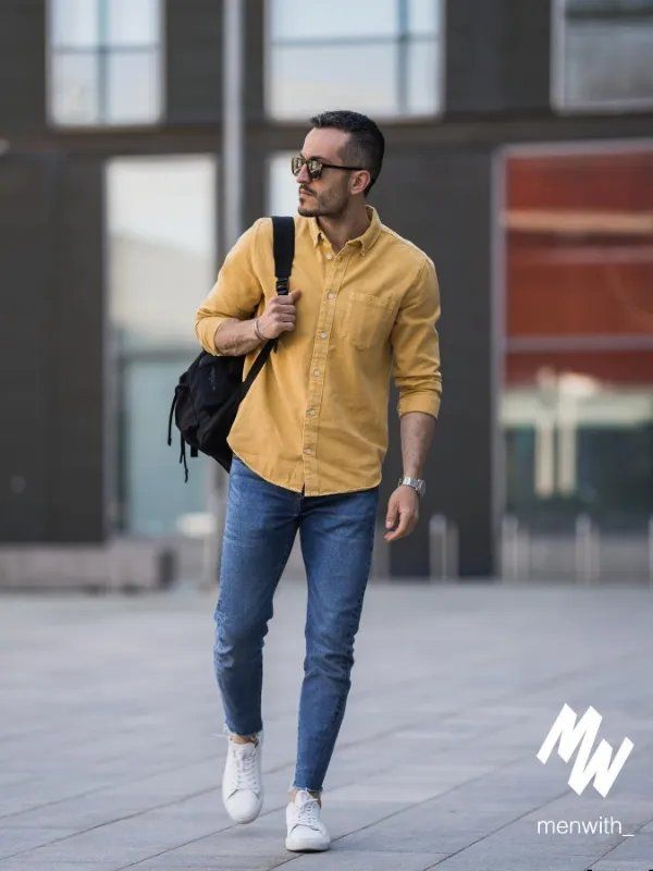 Yello Shirt Coimbination For Men